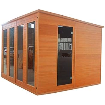 Amazon.com : Finlandia Outdoor Sauna 8' x 8' with Roof Kit ...