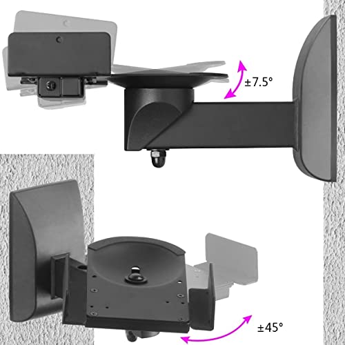 suptek Speaker Wall Mounts, Dual Speaker Stands for Surround Sound Speakers, Universal Speaker