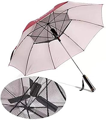 Folding Umbrella Built In Fan Portable Rain Umbrella Travel