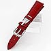 12mm Women's Dark Red Genuine Replacement Leather Watch Band Alligator Grain Matte Finish with Low Gloss