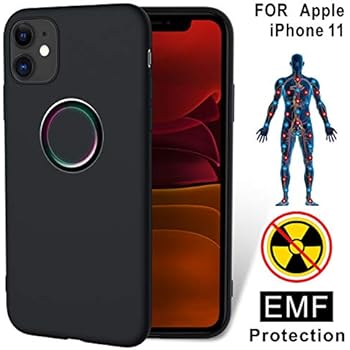 TAGCMC for iPhone 11 case Liquid Silicone Gel Rubber Shockproof Case Soft Microfiber Cloth Lining,EMF Protection Radiation&Release Negativeion Slim Full Body Case for Apple iPhone 11 6.1 Inch-Black