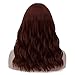 Women's Auburn Wavy Wig with Bangs Middle Length Synthetic Wigs for Daily Use or Costume (Auburn)