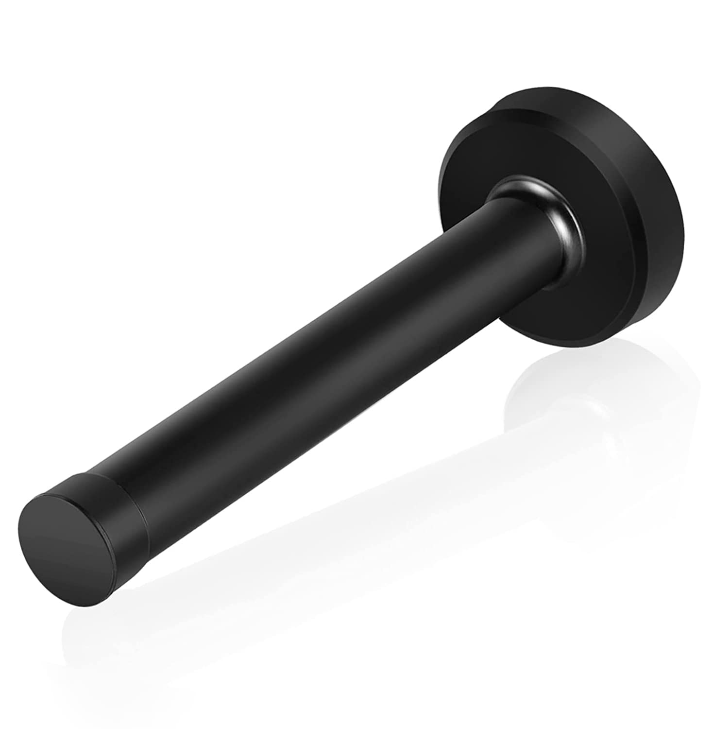 KOLAKO Door Stopper, 5 Inch Extra Long Door Stop, Stainless Steel, Black Modern Metal Door Holder Wall Protector, Door Stoppers for Skirtings with Rubber Bumper — image 1