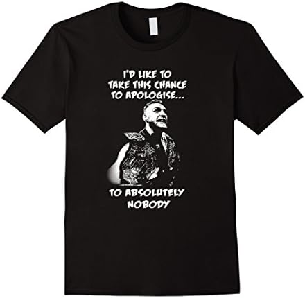 Men's I'd Like To Take This Chance To Apologise McGregor Tshirt Medium Black