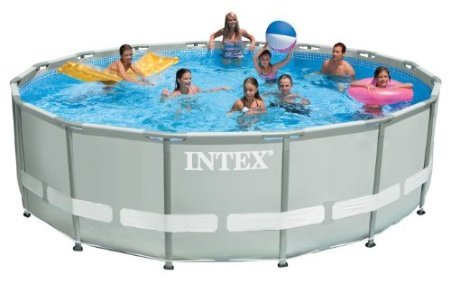 Intex Ultra Frame Pool Set, 16-Feet by 48-Inch, Gray