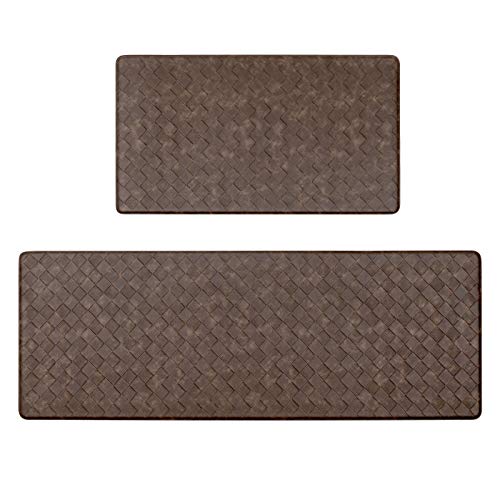 Pauwer Anti Fatigue Kitchen Rugs Set 2 Piece Thick Cushioned Kitchen