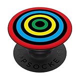 Primary Colours Bullseye Target PopSockets Grip and