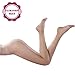 MIYA Women's Control Top 10 Den All Sheer Toe silk stockings Tights Panty Hose,Beige,Large / X-Large