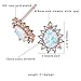 OPALBEST October Birthstone Rose Gold Teardrop Opal Stud Earrings With Halo Cubic Zirconia(cz) For Her