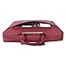 MOSISO Polyester Messenger Shoulder Bag with Adjustable Depth at Bottom Compatible with 15-15.6 Inch Laptop, Pure Red