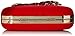 BMC Womens Elegant Rhinestone Peacock Clasp Velvet Cocktail Evening Handbag-RED