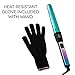 1-1.25” Curling Iron Set with Ceramic-Coated Titanium Barrel Technology and Heat Resistant Glove, Rainbow Curling Wand for All Hair Types, Hair Products for Women, Hair Styling Tools - Tru Beauty