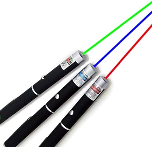 URGrace 3Pcs Purple Green Red Pointer Visible Beam Teaching Presenter Light Pen Powerful Pen