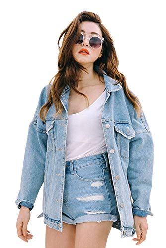 Giacca Jeans Donna Corta Vintage Steampunk Giubbotto Denim Oversize Moda  Cardigan Boyfriend Cappotto Autunno Inverno Blazer Stile Casual Giacche  Tumblr Ragazza Capispalla Eleganti Jacket Parka Outwear | Prezzo.it
