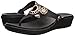 Crocs Women's Sanrah Diamante Wedge Flip Flop Sandal, black/rose gold, 8 M US