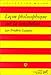 Leçon philosophique sur la sensibilité by