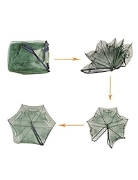 Bait Traps   Juego de cebo portátil plegable para pesca, fácil de usar, jaula de cebo, trampas de malla fundida, trampa para peces, camarones, minnow, cangrejos, cangrejos