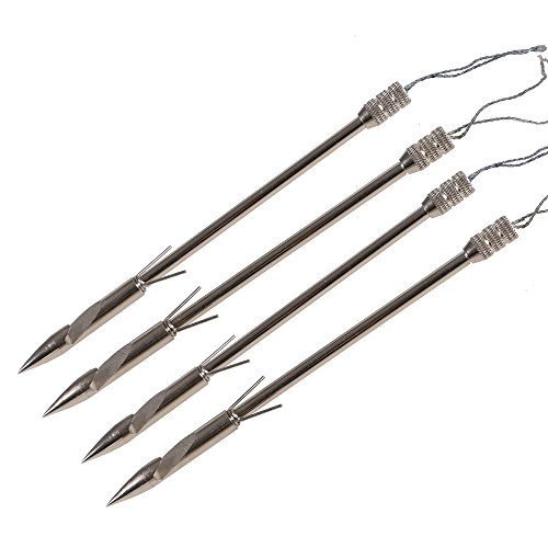 Smarty Steel Fishing Harpoon Slingshot Bullet Spear Prong Barbed Gig Hunting Fishing Tools Set of 3