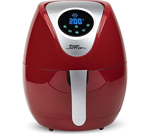 Power Air Fryer XL 3.4 QT Delux Red Air Fryer (Certified Refurbished)