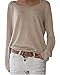 ZANZEA Women's Long Sleeve Casual Pullover Tops Crew Neck Loose Lightweight Sweater Knit Sweatshirt Blouse