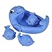 ArtCreativity Floating Dolphin Bath Play Set - 4 Piece Fun Water Bathtub Toys for Kids - Non Toxic Playing Kit for Tub, Pool, Beach - Great Gift Idea for Boys, Girls, Toddlers, Babies - Blue