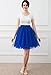 Tideclothes Women's Short 6 Layer Midi Tulle Tutu Prom Party Skirt