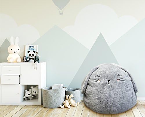 Beanbag For Kids: Soft And Comfortable Stuffed Bean Bag Chair For The Nursery, Cute Animal Design For Boys And Girls, Lux Plush Fabric, For Children Of All Ages 30’’ x 30’’ x 20’’ (Fur Bunny)