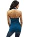 PattyBoutik Mama Halter Drape Front Ruched Side Maternity Top