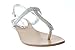 Kylie 08 Gladiator Rhinestone Thong Flat Sandals Silver