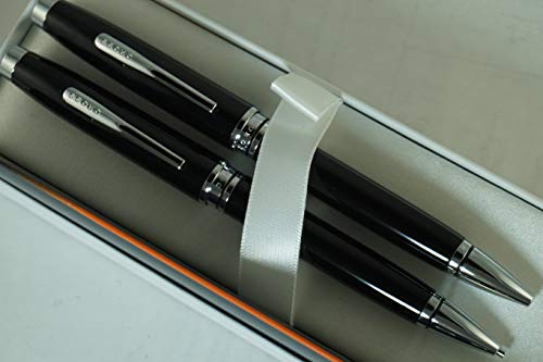 Cross Classic Executive Companion, Century II Silhouette Black Lacquer & Extremely Polished Appointments with Distinctive Cross Special Signature Mid Rings,Coventry Pen & 0.7MM Pencil Set. - Thumbnail 2