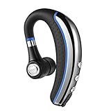 Bluetooth Headset,Fhkjgs Wireless V4.1 Earpiece Business Headphones Sweatproof Earbuds Lightweight Earphones with Microphone Mute Switch for Office/Workout/Driver/Trucker-Blue [Upgrade Version]