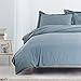 Bedsure Grayish Blue Duvet Cover Set Twin Size Soft Duvet Cover with Zipper Closure Microfiber Bedding Set