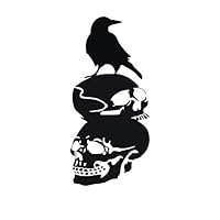 yrxxh Crow Background Wall Sticker Window Home Decoration Decal Decor Skull Wallpapers for Living Room Decorations