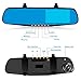 Dual Lens Car Camera, Rear View Reverse Mirror Backup Camera, 1080P Full HD Dash Cam Car Recorder DVR with 7 Inch Screen, 120 Degree Wide Angle Lens with G-Senor