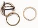 Shapenty 1.2 Inch Antique Bronze Flat Split Key Chain Ring Connector Metal Keychain Keyring Clip Loop Holder (Bronze Tone, 7PCS)