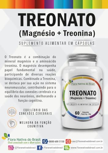 Treonato (Magnésio + Treonina) 60caps - Flora Nativa