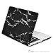 TOP CASE - 2 in 1 Signature Bundle Black Marble Pattern Hard Case + Black Keyboard Cover Compatible MacBook Pro 13.3