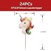 Unicorn Cupcake Topper-Cupcake Toppers-Double Sided Kids Party Cake Decorations-Birthday Party Decorations Wedding Party Supplies-24pcs/Pack (Style One)