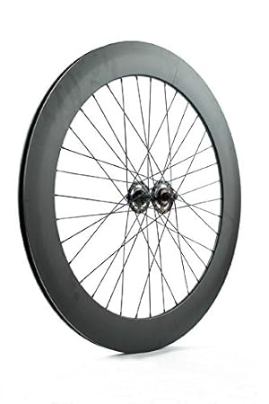 Ridewill Bike Vorderrad Singlespeed Fixie Piste Profil 70 mm schwarz matt ((starr)/Front Single Speed Wheel Rim Height 70 mm 