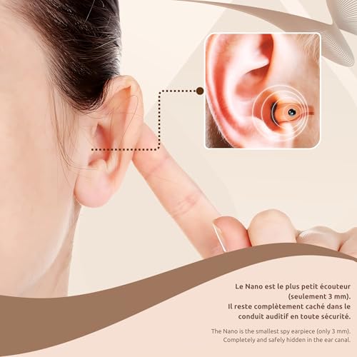 PingaOculto Mini Compact Bluetooth Headset with Microphone for Phone - Wireless Headset for Calling and Recording (Nano V8 Earphone)