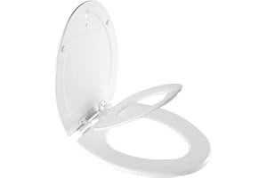 Mayfair NextStep2 Slow-Close Toilet Seat with Built-In Toddler Potty Training Seat, Removable, White, Elongated