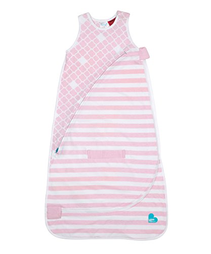 Love To Dream Inventa Sleep Bag/Wearable Blanket with Unique Vented Cooling System, Luxurious Super-Soft Cotton, Stylish Fashion Design, 1.0 TOG, 4-12 Months, Light Pink - Thumbnail 6