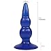 Beaded Butt Plug - Tapered Tip for Easy Insertion - Suction Cup Base - Anal Stimulator for Men and Women