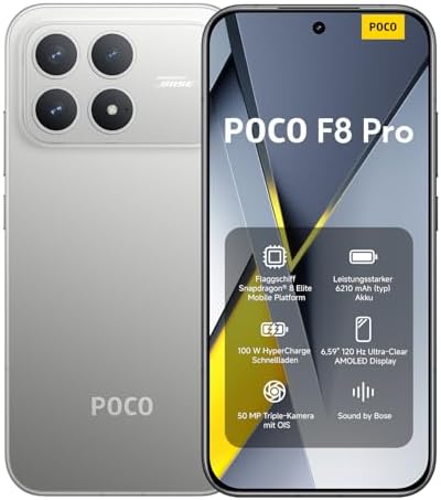 Poco F8 Pro Smartphone, 12+256GB, 6210mAh, 50MP, Titan