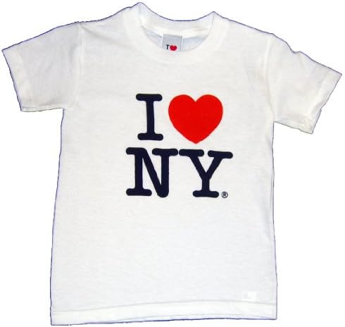 I Love NY Classic Kids T-Shirt - Size: Youth Large (14-16) - Color: White
