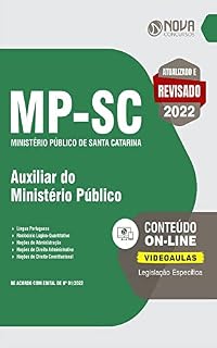 Livro Apostila MP-SC 2022 - Auxiliar do Ministério Público