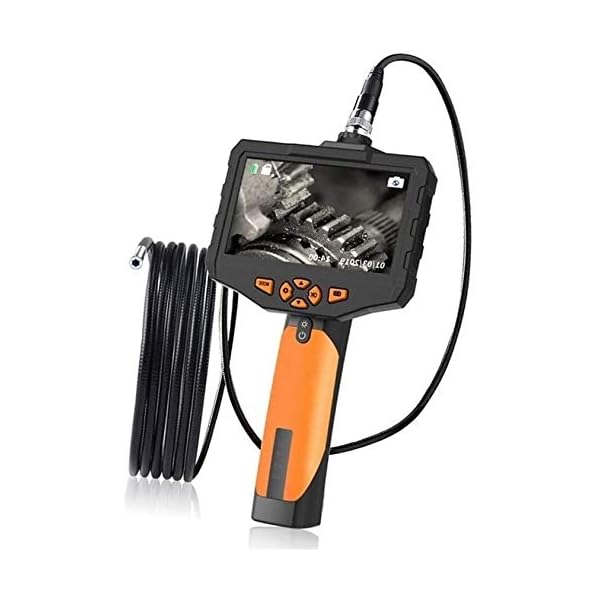 Endoskopkamera 5.5mm Industrielles Endoskop-Boreskop 6 LED-Leuchten 4,5 Zoll Inspektionskamera Inspektionskamera ZSMFCD