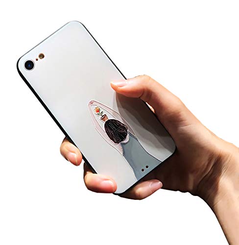 qwesl Iphone Thin Cartoon Painting Three-dimensional Embossed Mobile Phone Case Tpu And Acrylic Anti-drop And Earthquake Resistance Various Suitable Models