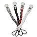 Toddlin' Tots 5-Inch Leash Leather Stainless Steel Pacifier Clips, Pack of 4