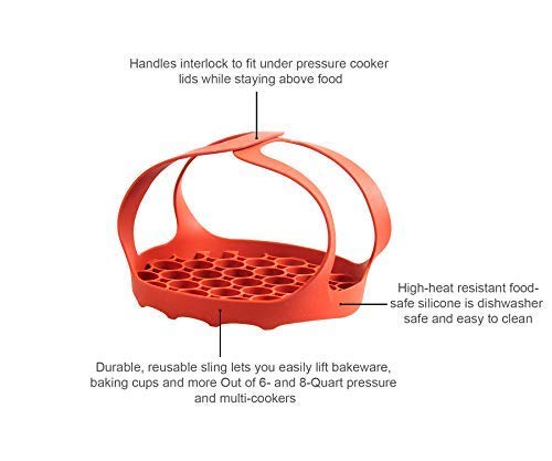 Bake Me Fabulous Silicone Accessory Set Compatible with Instant Pot contains: baking sling, Egg bites mold, Silicone mitts, Silicone tong, Baking mold, perfect gift set - Thumbnail 4